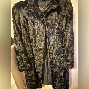 Vintage black mink coat by Henry Voss